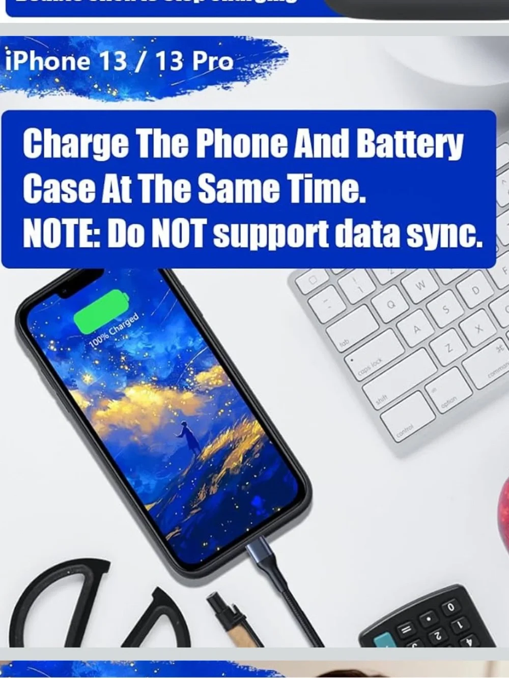 Slim Battery Case for iPhone 13 / 13 Pro - Matte Black